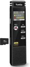 96GB Digital Voice Recorder with Playback, Voice Activated Recorder with SD card