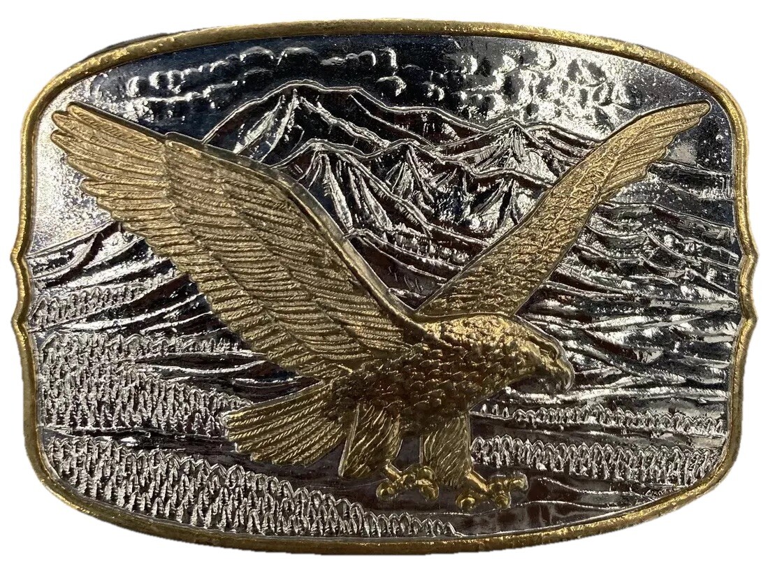 1982 American Eagle Belt Buckle 200th Anniversary