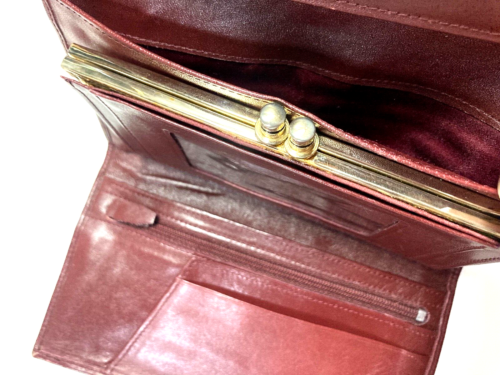 CARTERA LARGA CARTIER VINTAGE MUST CC EMBLEMA CUERO TRIPLE FRANCIA BORGOÑA ROJA - Imagen 18 de 24