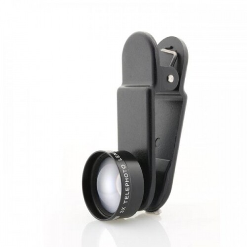 3x Vergroesserungs Lens with Clip And Case IN Black for Smartphone