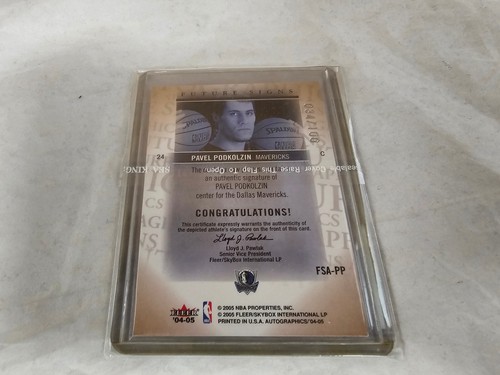 2004-05 Skybox Autographics Future Signs #FSA-PP Pavel Podkolzin 34/100 Rookie - Picture 2 of 2