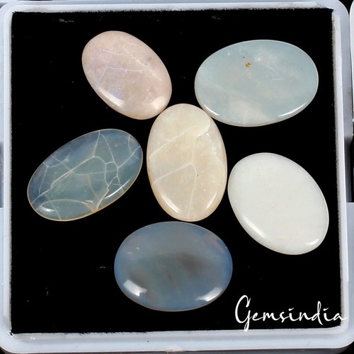 Cabinas ovaladas australianas sin calefacción piedras preciosas sueltas 100 % ópalo natural de 19,00 quilates 14-17 mm - Imagen 2 de 7