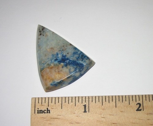 35mm x 28mm FREE FORM RARE! SCORZALITE CRYSTAL STONE CABOCHON NH, USA  49cts *A1 - Picture 1 of 21