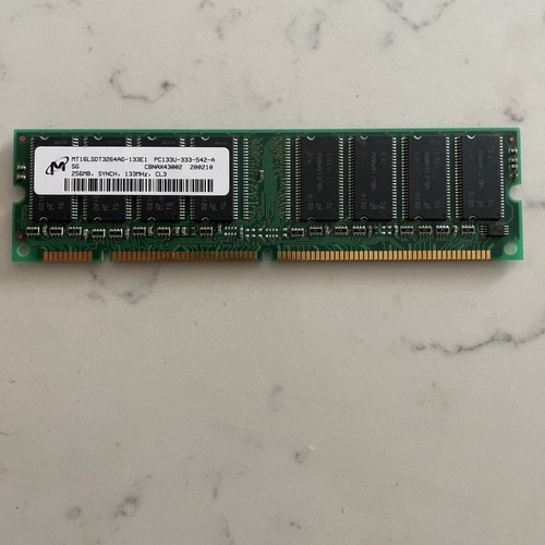 Micron MT16LSDT3264AG-10EB1 256MB SDRAM PC100 CL2 100MHZ 168PIN PC RAM Dell Ꚅ
