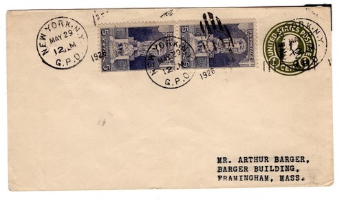 #628 Ericsson Memorial 1926 FDC Washington DC on Entire Likely Gorham - Picture 1 of 2