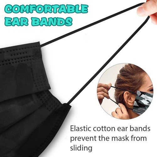 NUEVO PAQUETE DE 100 Mezcla 5 Colores Desechable Adulto Máscara Facial Protectora Boca - Imagen 6 de 12