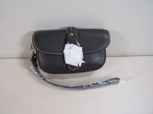 Dooney Bourke Brown Leather Wristlet Purse with Snap Closure~ New in Box - Picture 2 of 9