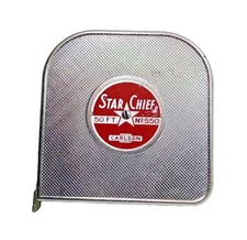 Carlson & Sullivan ~50 FOOT REEL TAPE MEASURE ~Star Chief No. 550 ~Vintage