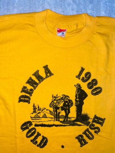 Camicia vintage 1980 DENKA Gold Rush arancione su ACTION OUTFITS di STD USATA XL - Foto 3 di 17