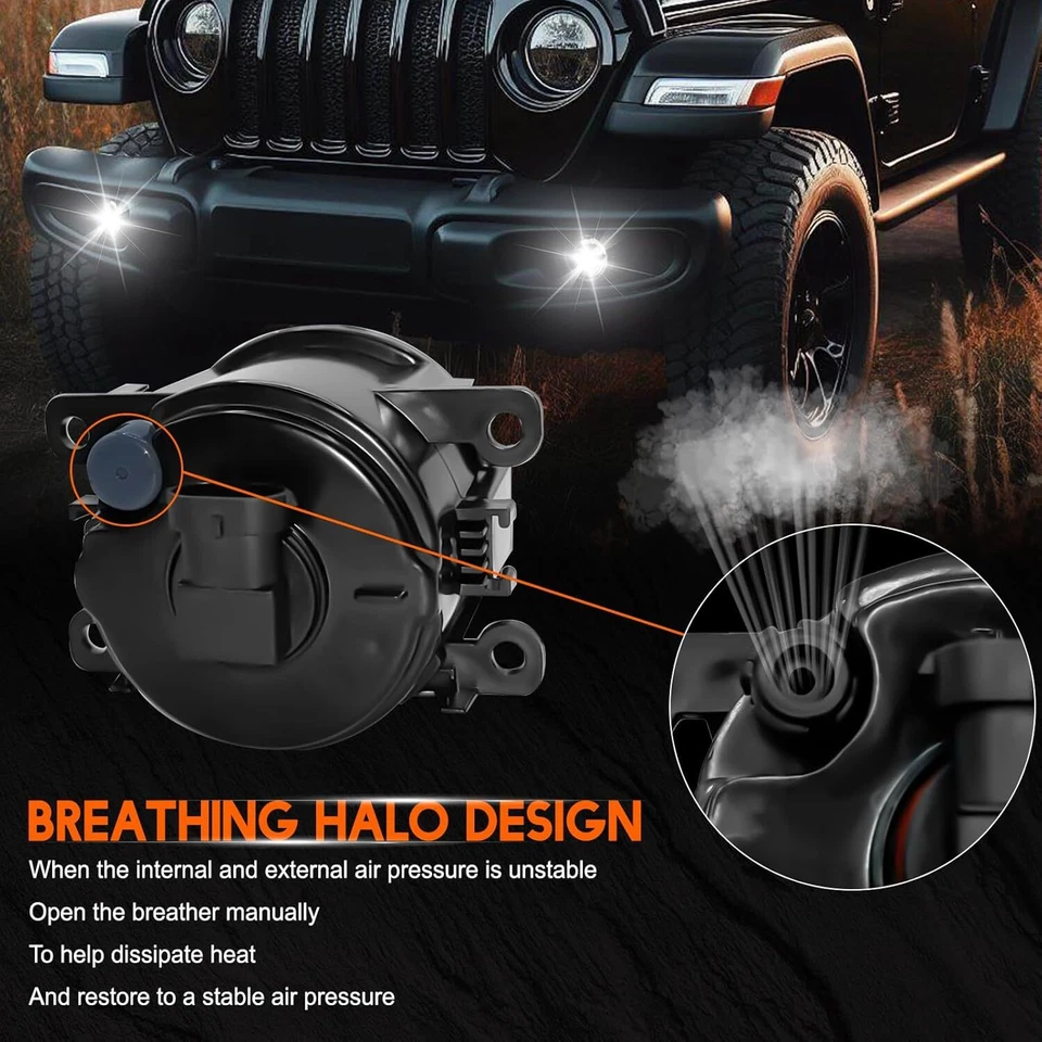 Par de luces antiniebla de repuesto para parachoques lentes transparentes para Ford Explorer 2011-2015 Foto 3 de 4