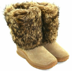 faux leather winter boots