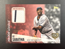 2019 Topps CC Sabathia Major League Material #MLM-CS 150th Anniversary  /150