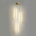Simple LED Chandelier Lighting Ring DiningRoom Pendant Light Stair Bedroom Lamp