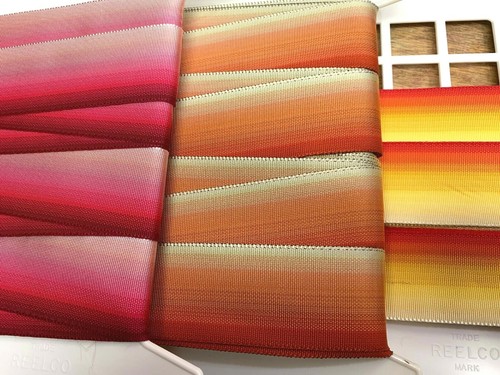 vintage grosgrain rayon ribbon reversible striped 1.5" trim 1yd made in USA - Picture 1 of 8