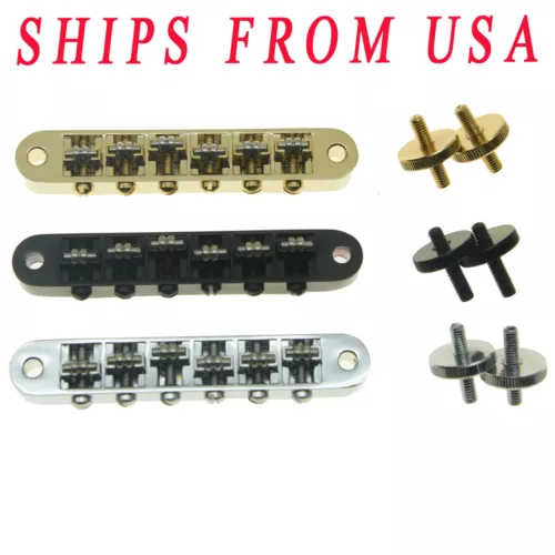 KAISH Guitar Roller Bridge Tune-o-Matic fit Gibson Les Paul,SG,ES with M4 Posts
