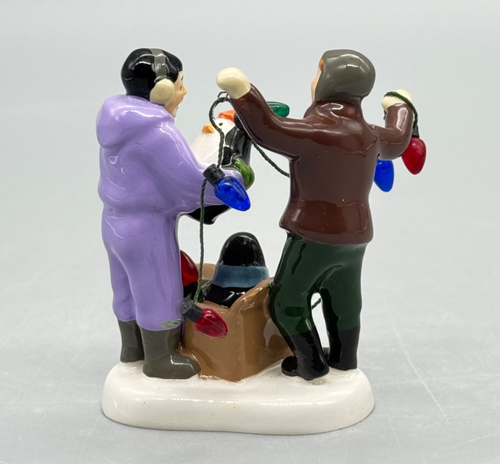 BLACK & WHITE WITH JOY ALL OVER 4050989 Dept 56 SNOW VILLAGE Blow Mold Penguins - Picture 3 of 6