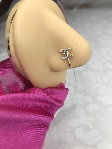 Anillo nariz falsa con clip para puño sin perforación - diseño lindo y encantador - dorado - Imagen 6 de 9
