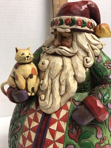SANTA HOLDING CAT CHRISTMAS WARMTH 2005 SIGNED BY JIM SHORE - Picture 3 of 11