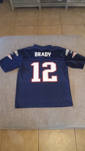 New England Patriots NFL Team Football Jersey Youth Size Large L 14-16 Blue - Picture 7 of 13