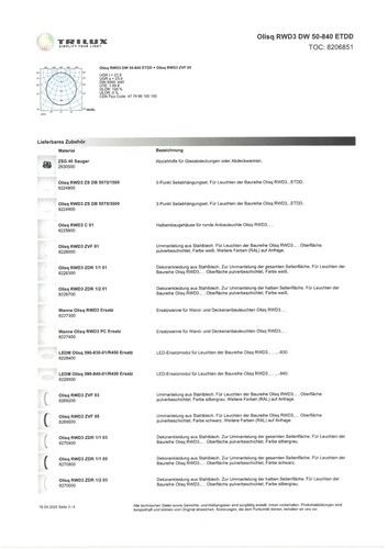 TRILUX 8206851 LED-Anbauleuchte Olisq RWD3, DALI, 35W, 4000K, lt. Datenblatt - Bild 4 von 5