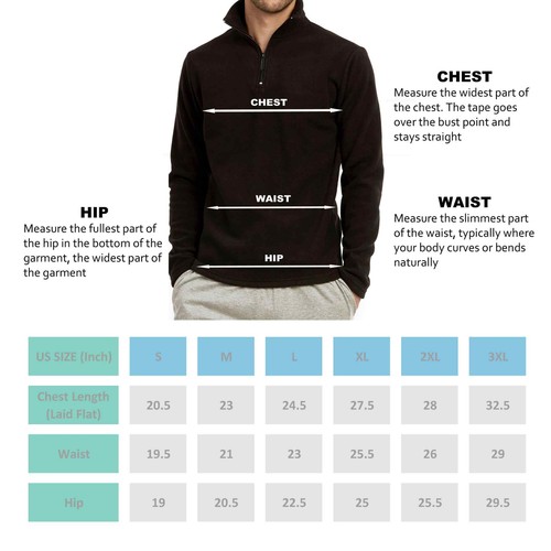 COUVER Men's Quarter Zip Polar Fleece Pullover Sweatshirt, 1 Piece - Picture 15 of 58