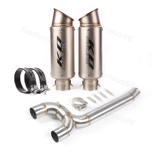 Slip on 51mm for Yamaha FZ6 FZ6N FZ6S 2004-2011 Exhaust Muffler Mid Link Pipe - Bild 10 von 12