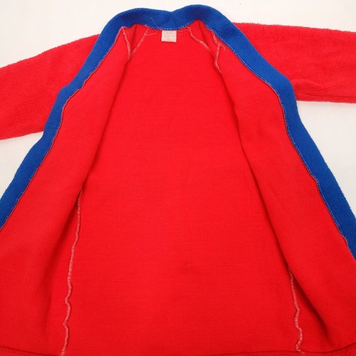 Vintage Boys Robe 7 Red Blue Fleece Drawstring Dr Denton's - Picture 6 of 12