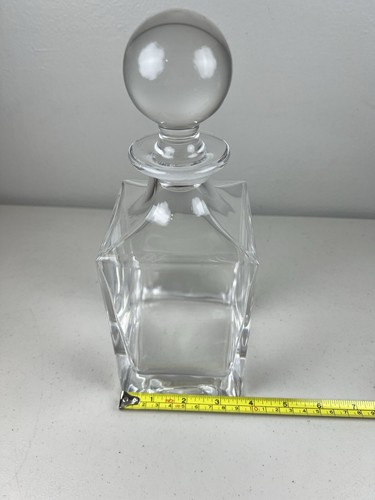 Tiffany & Co Classic Home Essentials Square Crystal Glass Decanter Ball Stopper - Picture 16 of 17