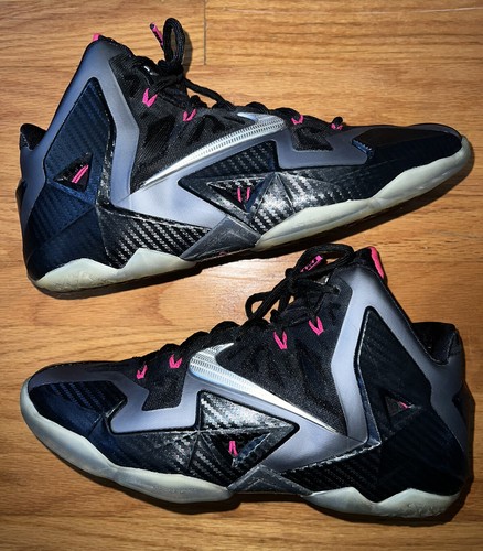 Nike Lebron 11 XI Miami Nights Black Graphite/Grey/Pink 616175-003 Sz 10.5 - Picture 6 of 12