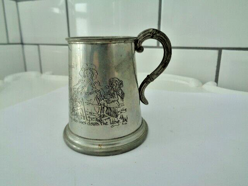 Pewter Made in Sheffield England Baa Baa Black Sheep Nursery rhyme Tankard 3.2in - Picture 12 of 14