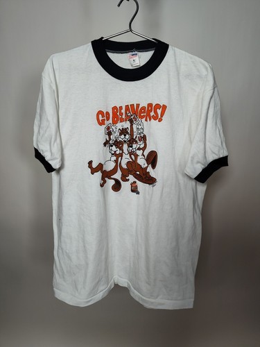 Camisa 1983 MJ Soffe Co. Oregon State Beavers - XL para hombre - Camiseta blanca vintage rara - Imagen 6 de 15