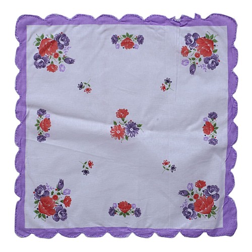 Handkerchiefs Multicolored Floral Print Soft Cotton Hankies Woman 12 pcs - Picture 2 of 4