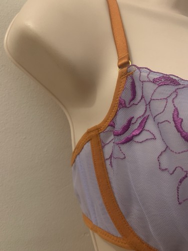Dora Larson Pastel Purple Mesh Bra 34D Wired BNWT See Description - Picture 4 of 10