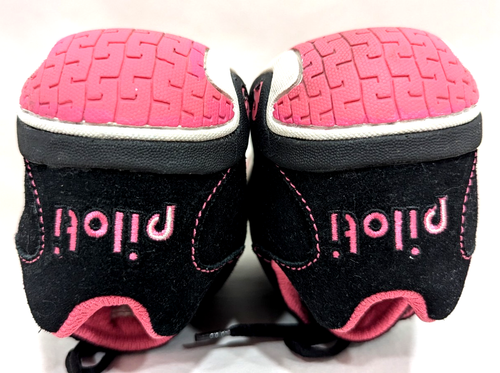 PILOTI Men's PROTOTIPO Black Pink Suede Driving Shoes Racing US 8.5/42 VEUC! * - Picture 8 of 13