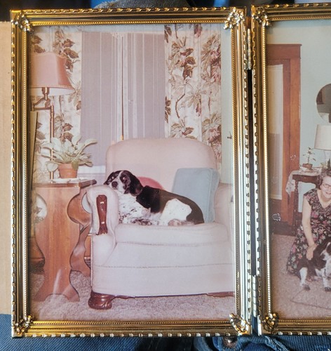5x7 Double Sided Antique Vintage Gold Plated Engraved Metal Picture Photo Frame - Picture 11 of 24