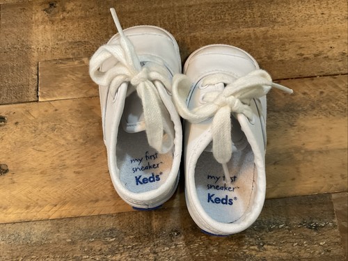 Keds My First Sneaker~Newborn Size 2~Champion Lace Up~White~KP30103 SHIPS FREE - Picture 7 of 7