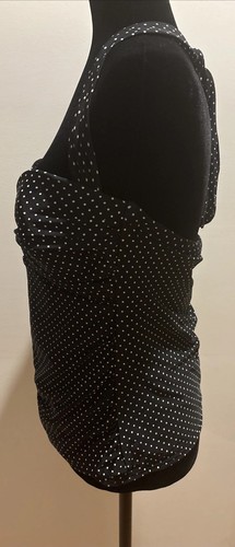 Miraclesuit Tankini Swimsuit Top Black Polka Dot RuchedUnderwire Padded Size 12 - Picture 6 of 13