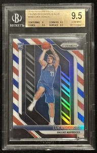 2018 Panini Red White Blue Prizm #280 Luka Doncic BGS 9.5 Rookie