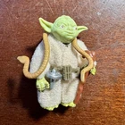 STAR WARS Dark Green Yoda W/ Brown Snake Complete Figure Kenner Vintage 1980s