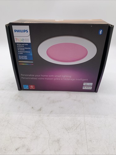 Philips Hue 579573 White & Color Ambiance 6" Slim Downlight LED Smart Light