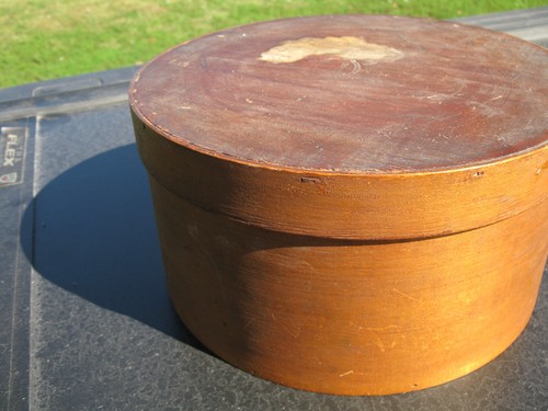 pantry box wood Murdock Co Boston oak New England 10" signed antique farmhouse - Picture 6 of 10