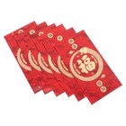  6 Stück rote Umschläge, chinesisches Neujahr, rote chinesische Umschläge für