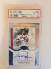 2024 Topps Tier One - Tier One Talent Auto Andruw Jones #T1TA-AJ Blue Foil /75 