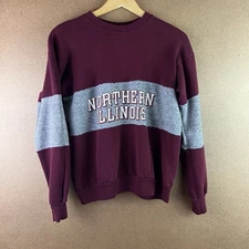 VTG 80s Faded Collegiate Pacific Northern Illinois Two-Tone Sweatshirt S USA