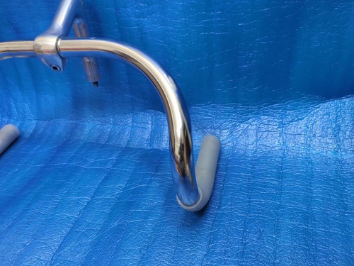 Nitto B123 CrMo 370mm NJS Handlebar + Nitto 90mm 58 Degree AA Stem + Grips - Picture 4 of 7