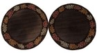 RLK Leilas Linens Fall Harvest Decor Glass Beaded Table Mats 14” Round Set of 2