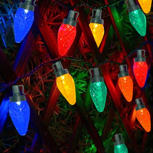 C9 LED Christmas Lights Outdoor, 25Ft Strawberry String Light 25 LED Multicol... - Bild 5 von 7