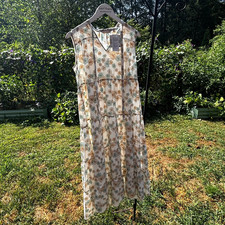 New Paul & Joe Uniqlo Maxi Dress Colorful Sleeveless V Neck Casual Floral Womens