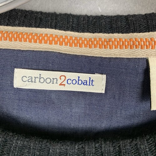 Suéter Carbono 2 Cobalto Gris Tejido Viscosa Lana Mezcla Conejo Pullover Para Hombres Grande - Imagen 10 de 11