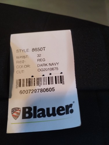 New: Blauer Men Dark navy 8650T 4 Pocket Polyester Duty Pants - Uniform